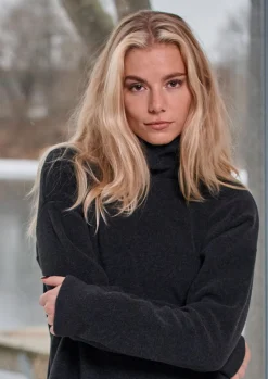 Henriette Steffensen Copenhagen BLUSE HOHER KRAGEN | 1360 SOFT BLACK Best Sale