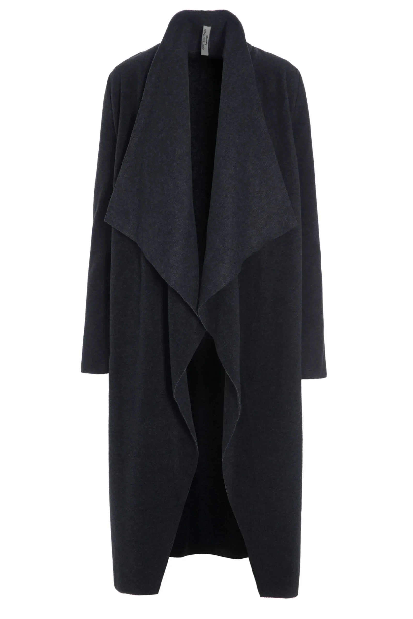 Henriette Steffensen Copenhagen LANGE CARDIGAN M/ WASSERFALL | 7131 SOFT BLACK Discount
