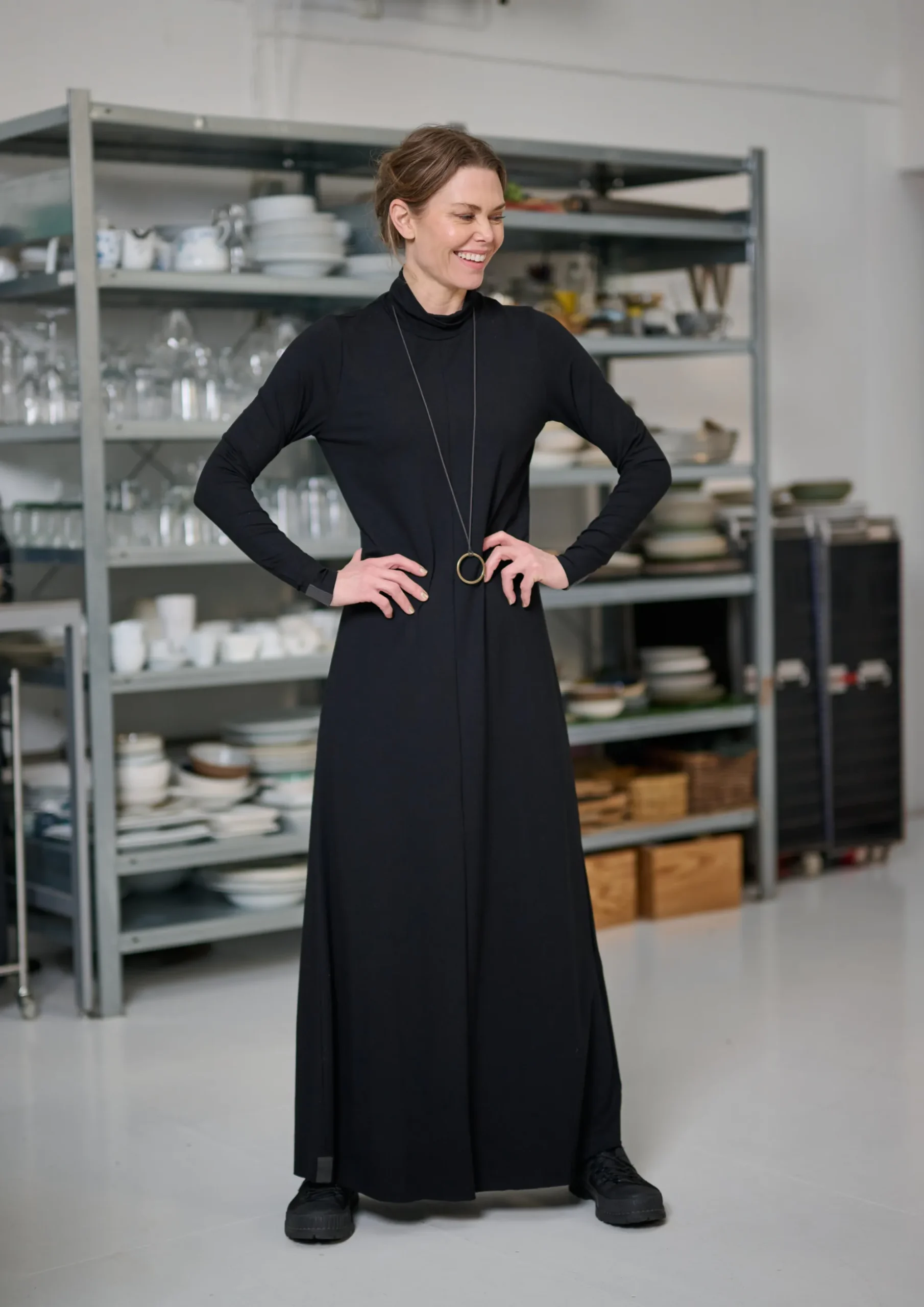 Henriette Steffensen Copenhagen LANGE KLEID W/SCHMUCK | 98058 BLACK Fashion