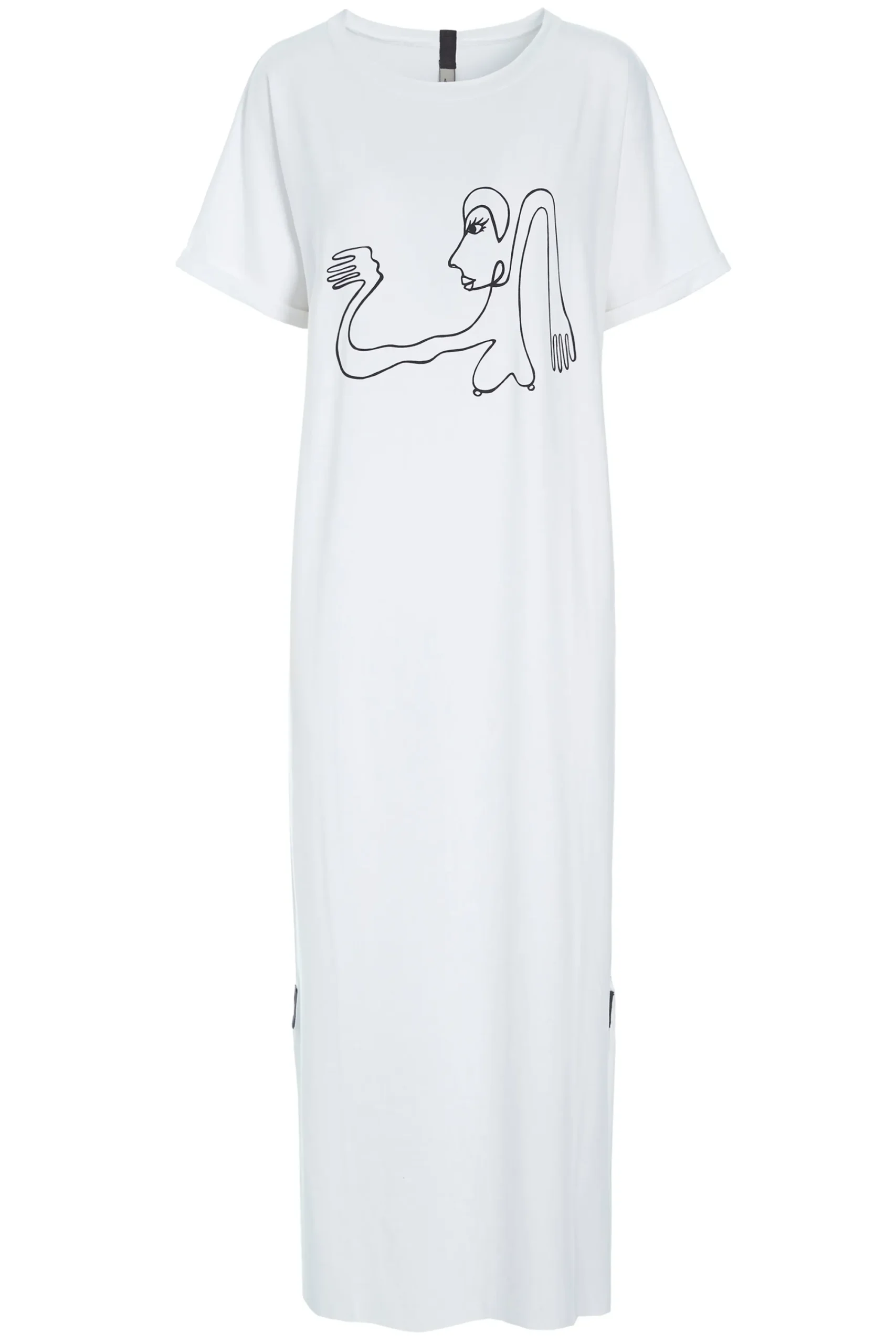 Henriette Steffensen Copenhagen LANGES KLEID M/DRUCKEN | 98038 WHITE Best Sale
