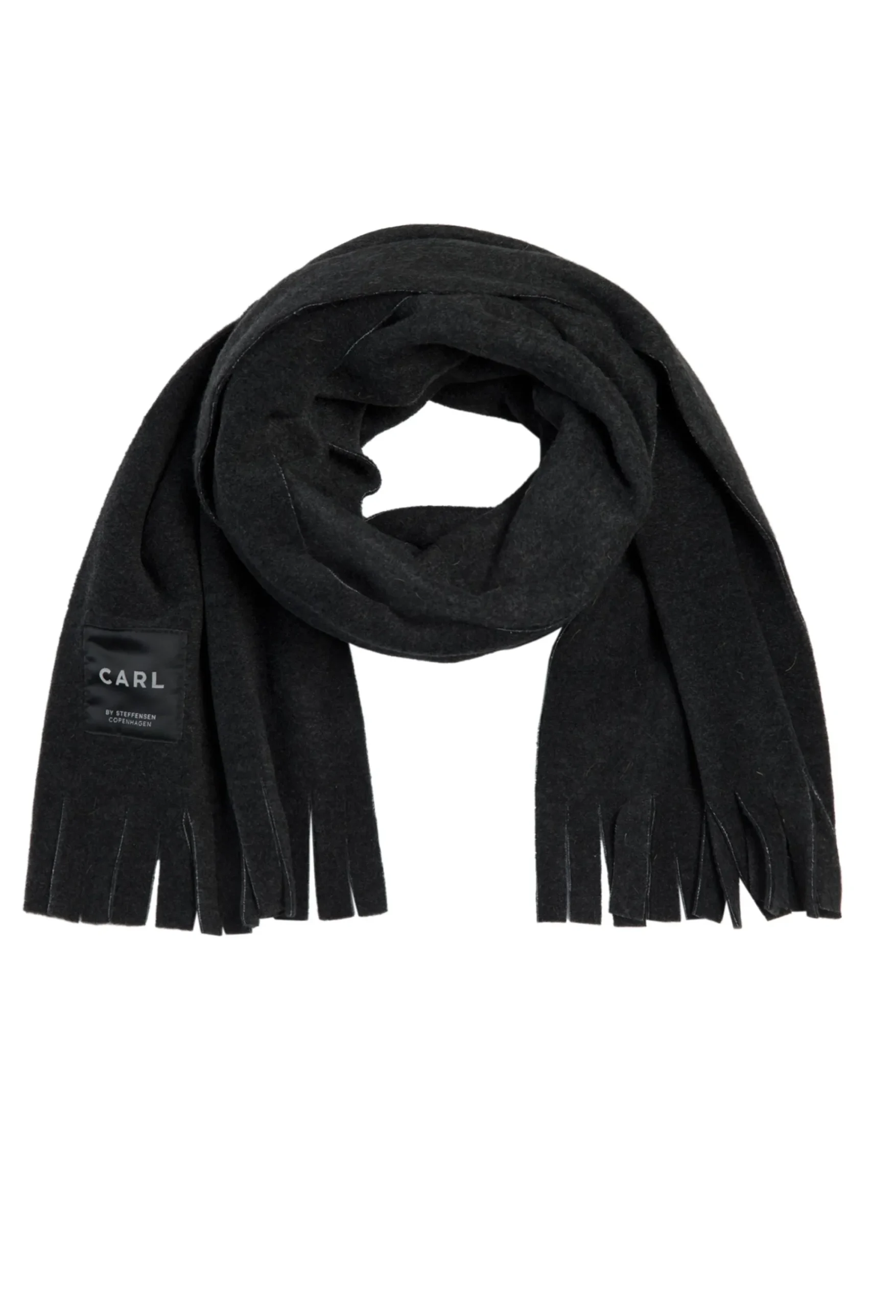 Henriette Steffensen Copenhagen SCHAL M/ FRANSEN | 1006 SOFT BLACK Online