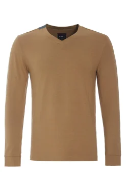 Henriette Steffensen Copenhagen T-SHIRT V-AUSSCHNITT LANGARM | 1021C CAMEL Fashion