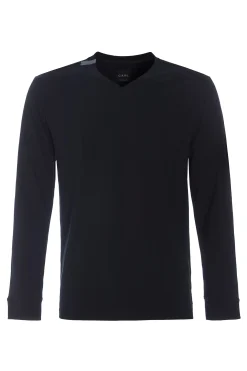 Henriette Steffensen Copenhagen T-SHIRT V-AUSSCHNITT LANGARM | 1021C BLACK Cheap
