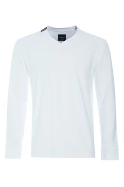 Henriette Steffensen Copenhagen T-SHIRT V-AUSSCHNITT LANGARM | 1021C WHITE Best Sale